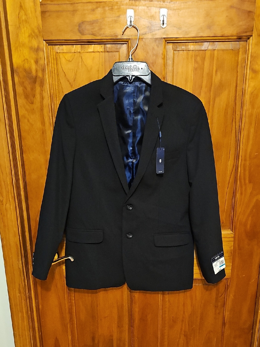 Izod Black Kids' Two-Button Blazer with Navy Lining